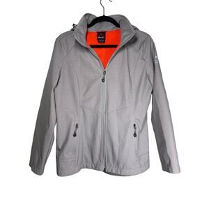 Gerry Weber Women's Softshell Water Resistant Hooded Jacket Outdoor Gray Size M